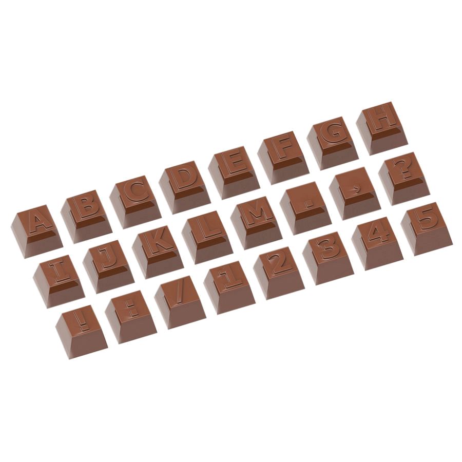 Schokoladen Form - Teil 1 Alphabet 24 Figuren