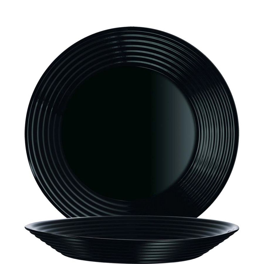 Harena Black Teller tief 23,5cm - 6 Stück