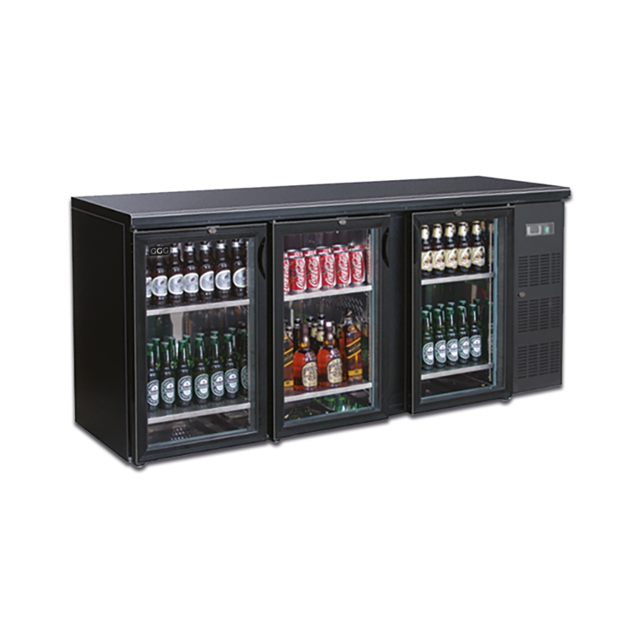 Flaschenkühltisch, 2002x535x860mm, schwarz, 537L