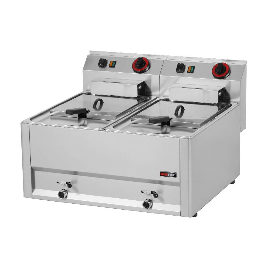 Elektro Fritteuse 2x8 Liter 2x 6 kW