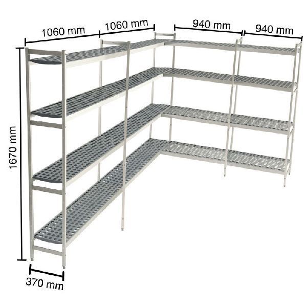 Regalsystem für Kühlzellen, 940 - 940 - 1060 - 890x370x1670mm