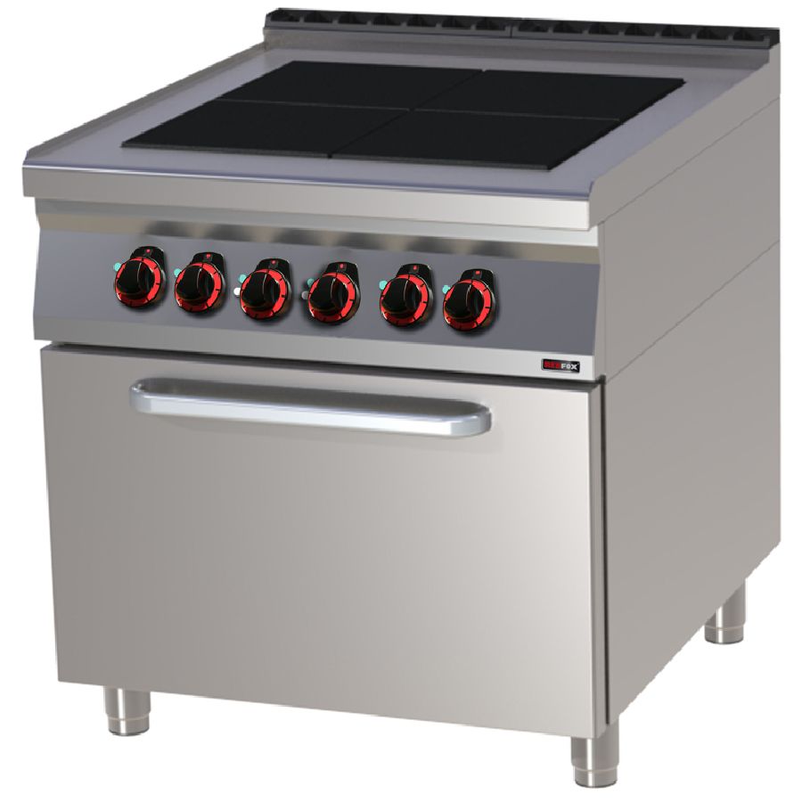 Elektroherd mit Backofen, 800x900x900mm, 4 Platten
