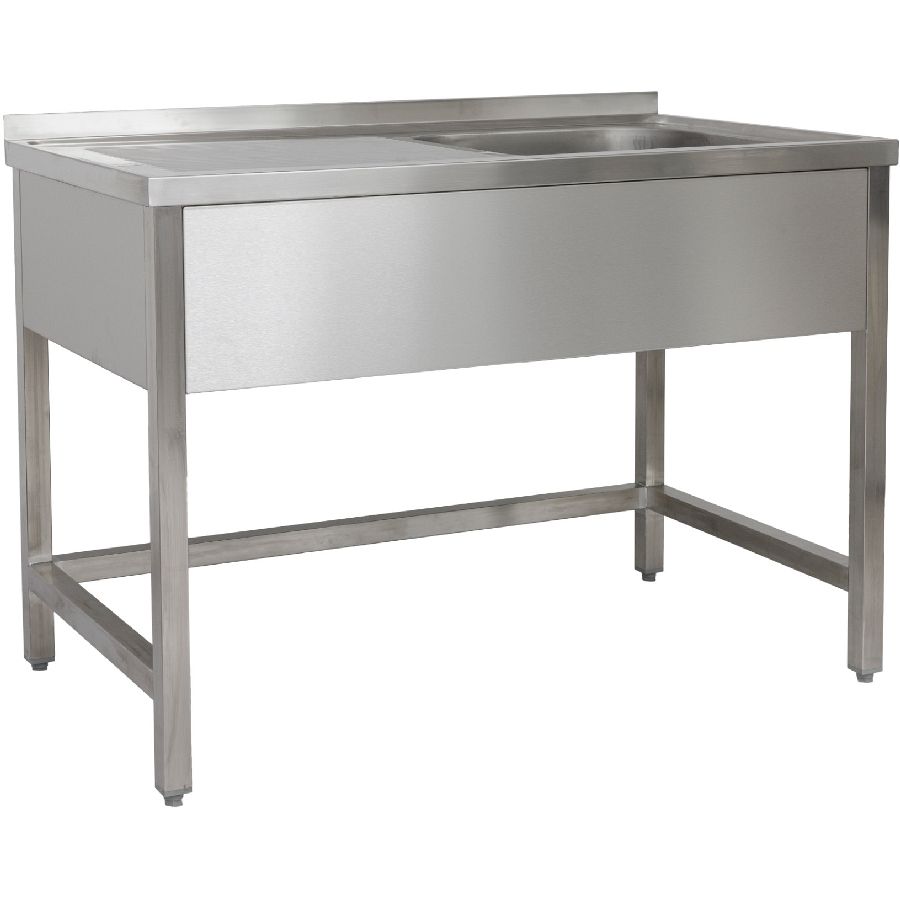 Spültisch 1200x700x850 mm 1 Becken rechts, Ohne GB 700 mm Tiefe