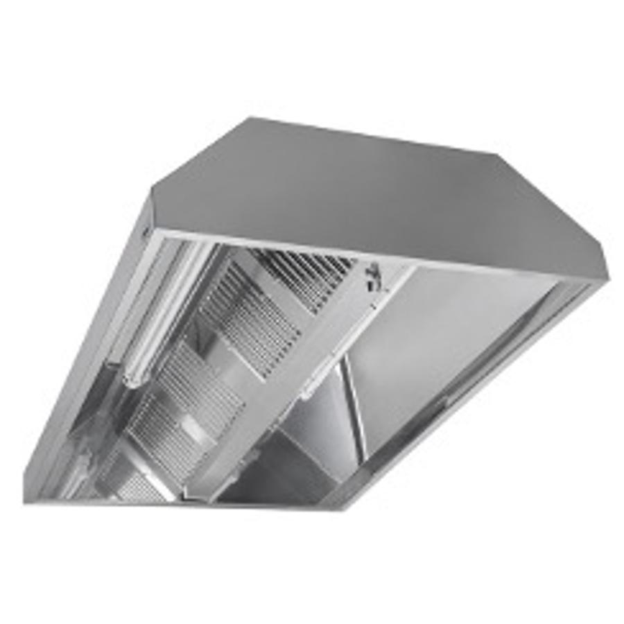 Artikelbild Deckenhaube Trapezform ohne Motor - Edelstahl - Filter Typ A - Filter: 10 - 3200x1200x450mm