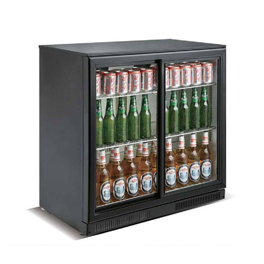 Flaschenkühlschrank 228 Liter mit 2 Schiebetüren, 902x565x900 mm