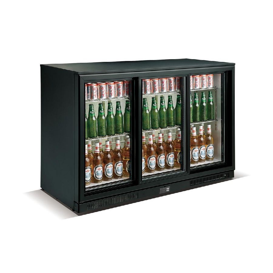 Flaschenkühlschrank 300 Liter mit 3 Flügeltüren, 1352x565x900 mm
