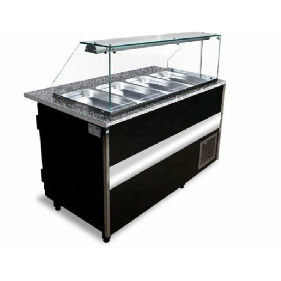 Salatvitrine Gastroline mit 386 Liter Volumen, 1000x900x850 mm