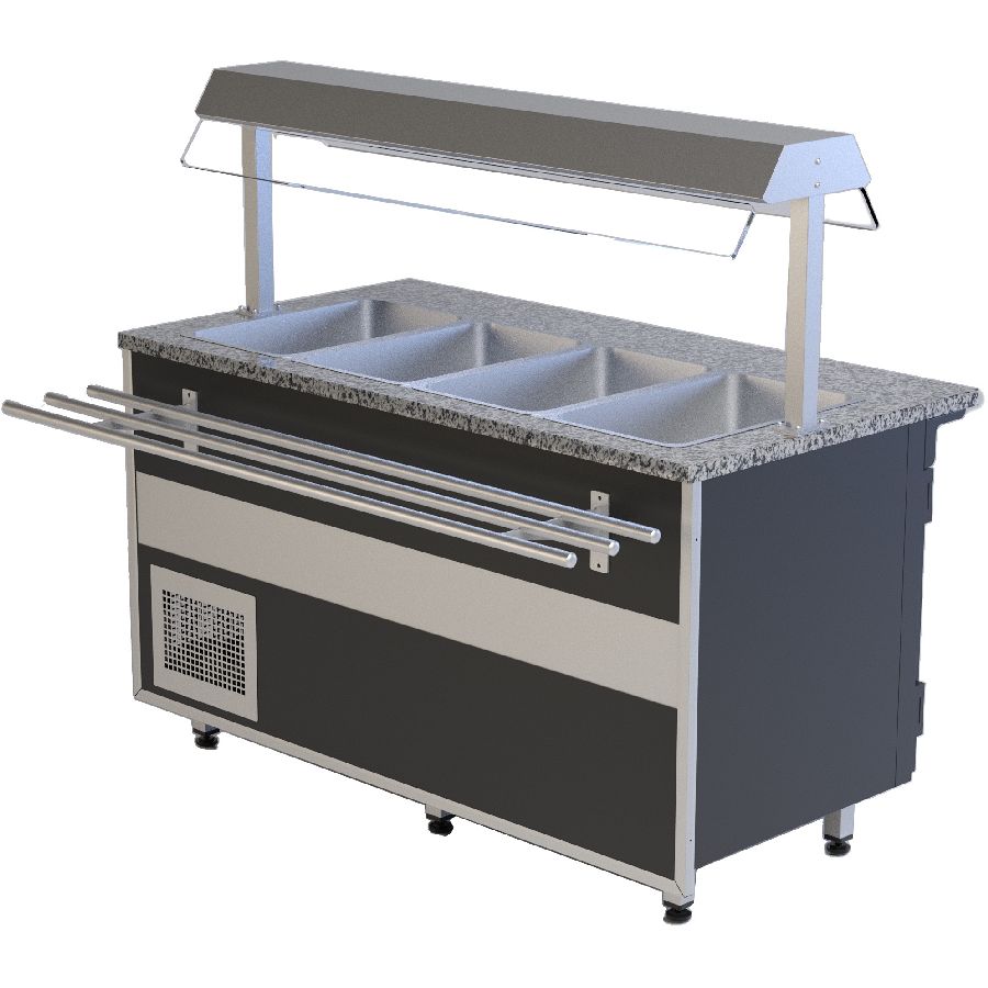 Speiseausgabe Gastroline Open Bemar T, Volumen: 120 Liter, 1500x800x1350 mm