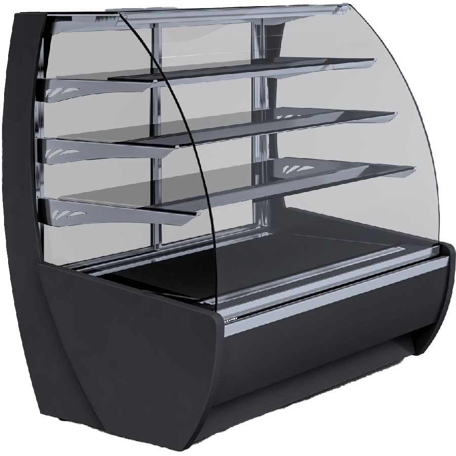 Kühltheke mit klappbarer Frontverglasung, 334 Liter Volumen, 705x960x1360 mm