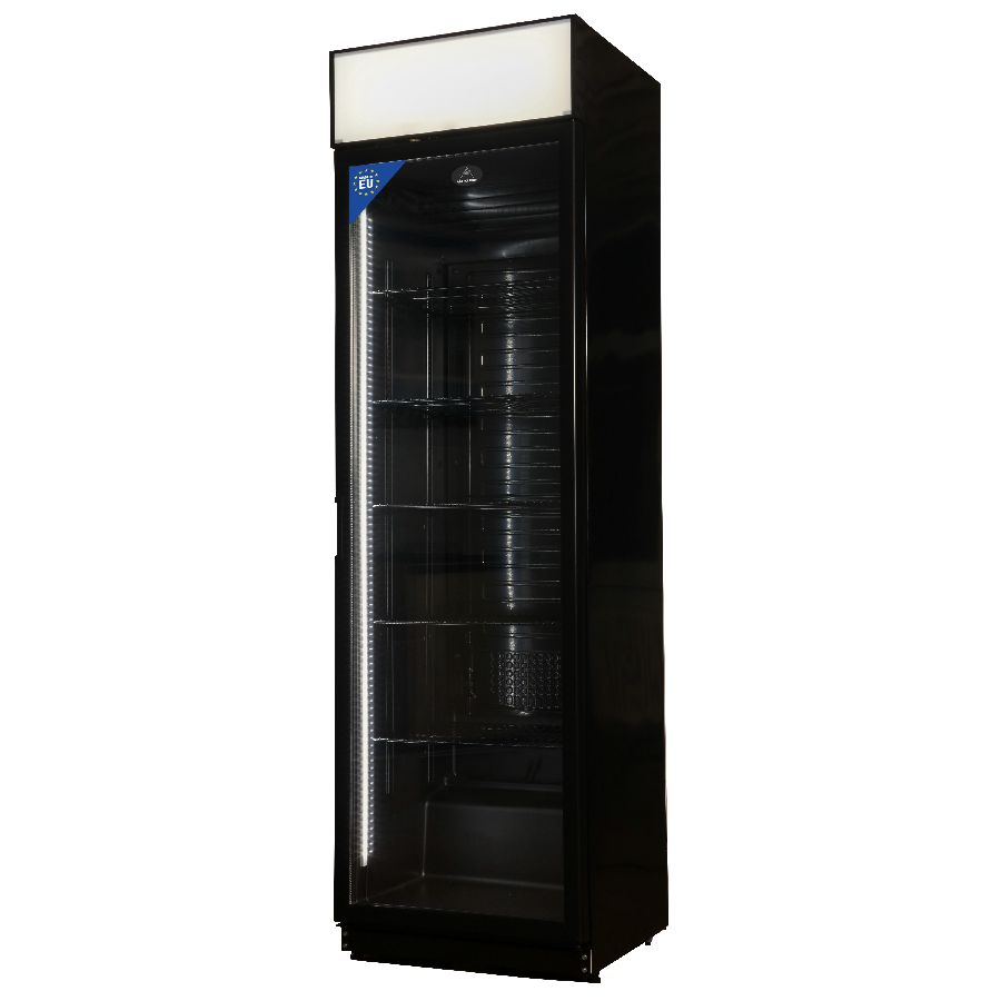 Flaschenkühlschrank 385 L 600x600x2025mm, schwarz