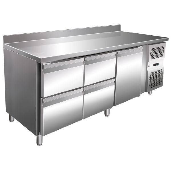 VIP Kühltisch mit 2x 2 Schubladen und 1 Tür und AK -2 bis +8°C 1795x700x960 mm