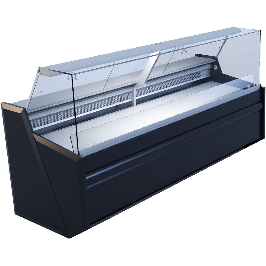 Kühltheke Deep, gerade Frontverglasung, Dynamisch gekühlt, 210 Liter, 1300x860x1220 mm