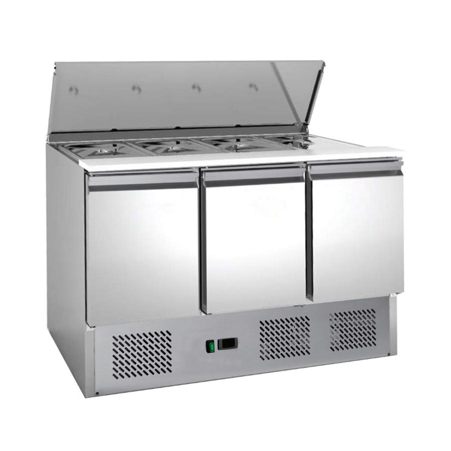 Artikelbild Saladette mit eingebauter Kühlung - 3 Türen -  333 Liter - 1365x700x875mm