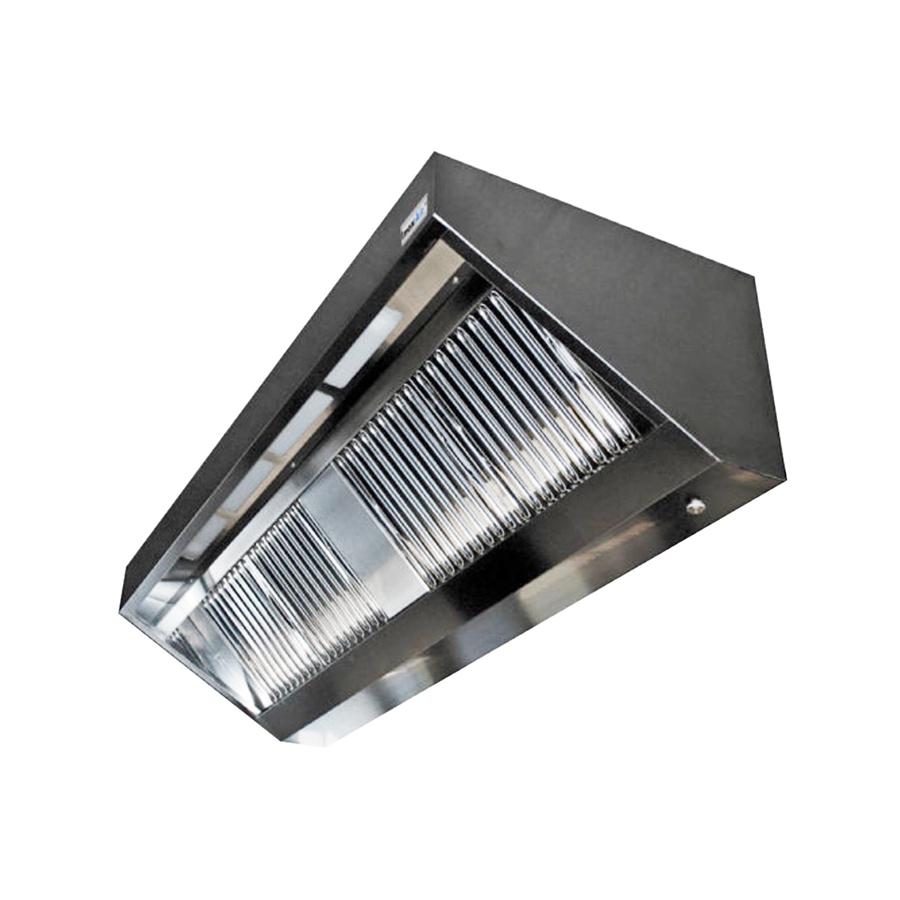 Artikelbild Wandhaube mit Motor und Regler - Edelstahl - Neonbeleuchtung - Filter: 2 - 900x1100x450mm