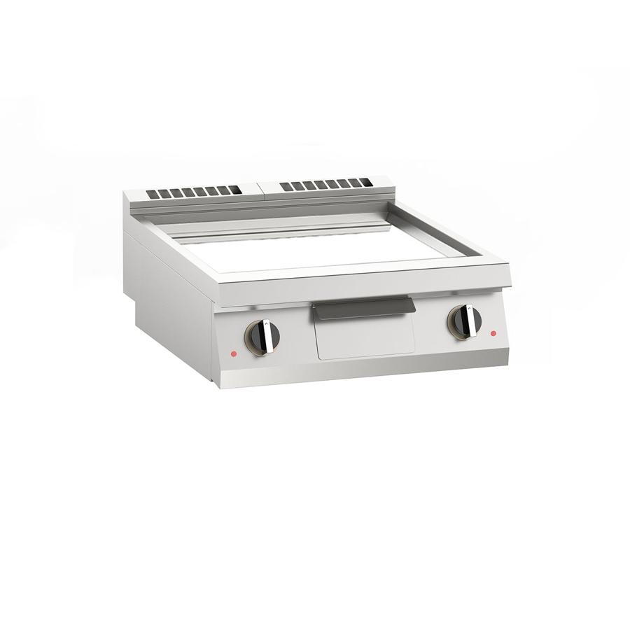 Artikelbild Elektro-Grillplatte glatt verchromt 10,8kW 2 Heizzonen, Auftischtgerät