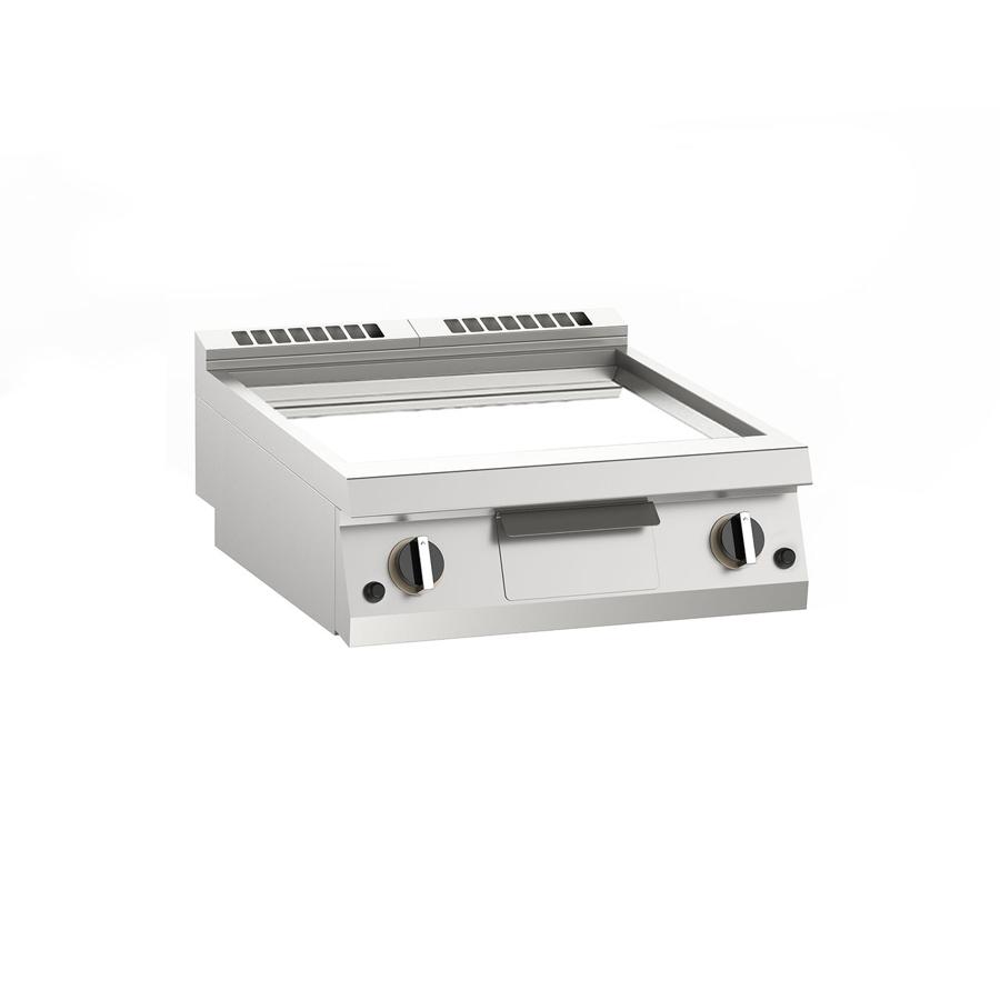Artikelbild Gas-Grillplatte glatt verchromt 14kW mit 2 Heizzonen, Auftischgerät