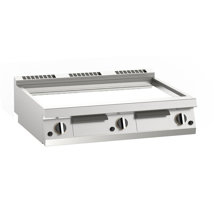 Artikelbild Gas-Grillplatte glatt verchromt 21kW mit 3 Heizzonen, Auftischgerät