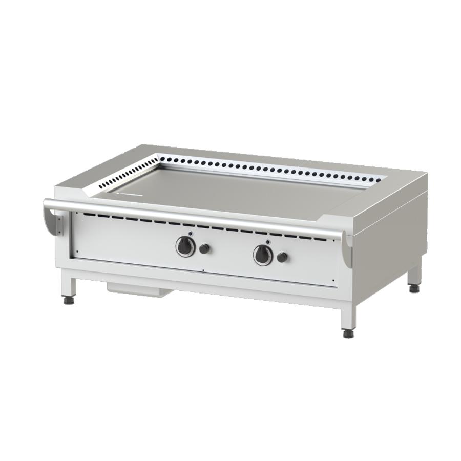 Gas Teppanyaki-Grill mit 2 Heizzonen 14 kW Tischgerät