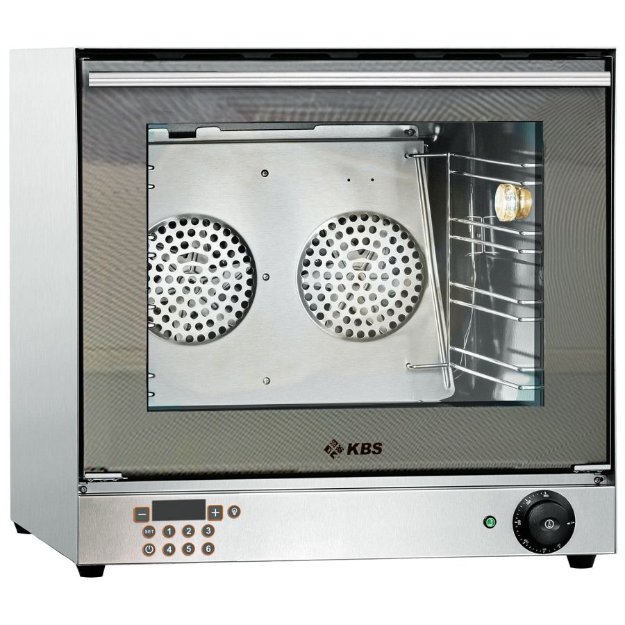 Heißluftofen 2,7 kW für 4 Bleche/Roste 430x320mm und digitaler Zeitanzeige