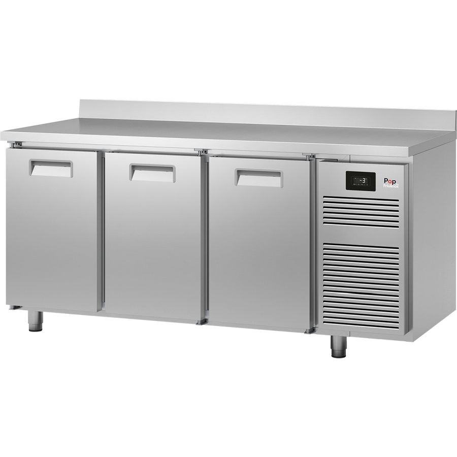 Kühltisch KT 3420 M Serie POP mit Arbeitsplatte und Aufkantung