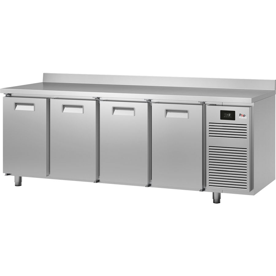 Kühltisch KT 4420 M Serie POP mit Arbeitsplatte und Aufkantung