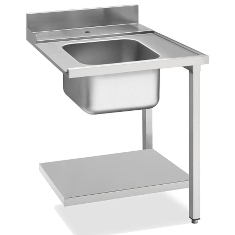 Artikelbild Zulauftisch Becken links, Breite 70cm, Grundboden und Aufkantung
