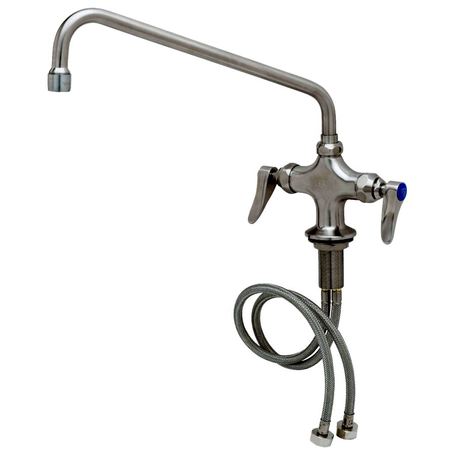 EVERSTEEL 2 Knebel-Mischbatterie mit Schwenkhahn 1/2 Zoll Wasseranschluß