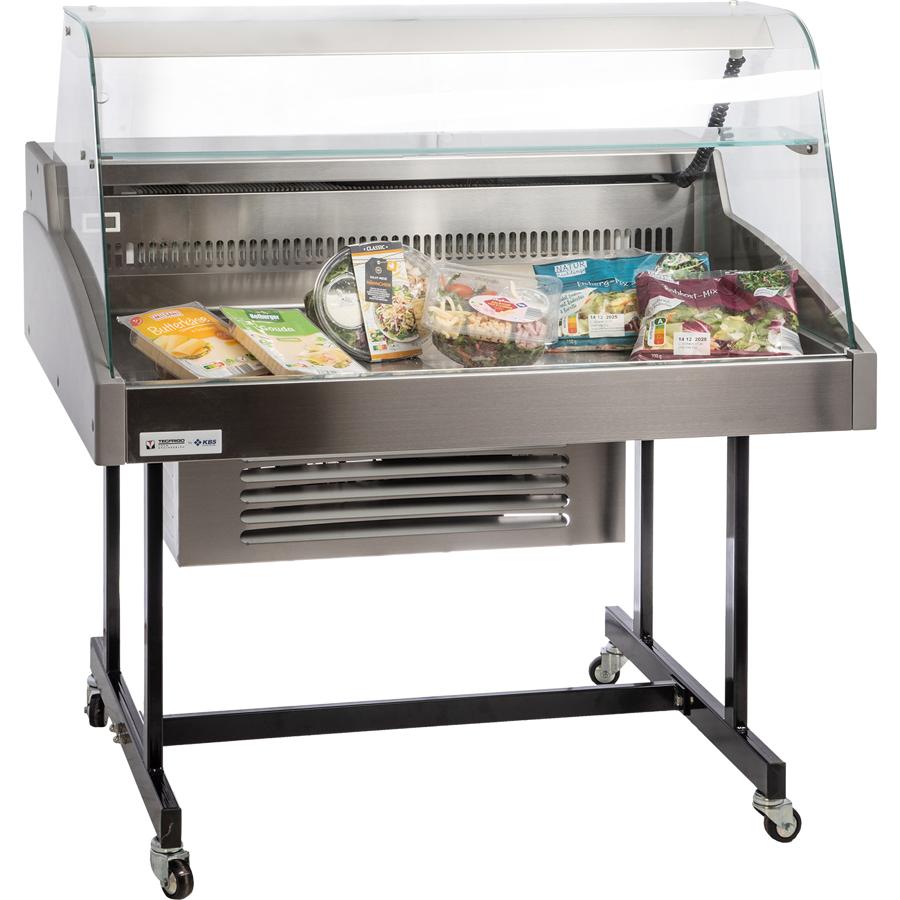 Artikelbild Mehrzweckvitrine Delicious 1000 C mit gebogenem Glasaufbau