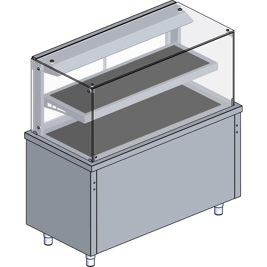 Artikelbild Vitrine mit Glaskeramik-Warmhalteplatte Modul 2 GN 1/1 