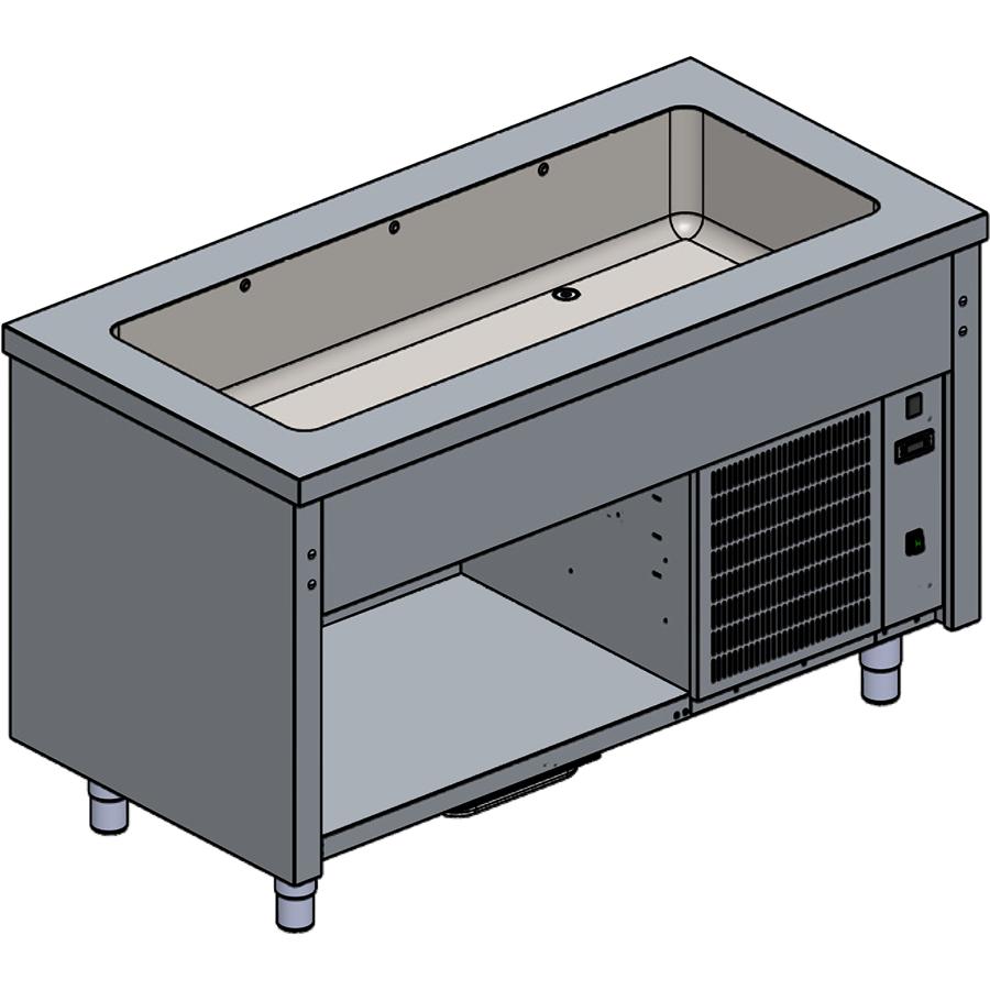 Artikelbild Kühlwanne mit stiller Kühlung Modul 2 GN 1-1 