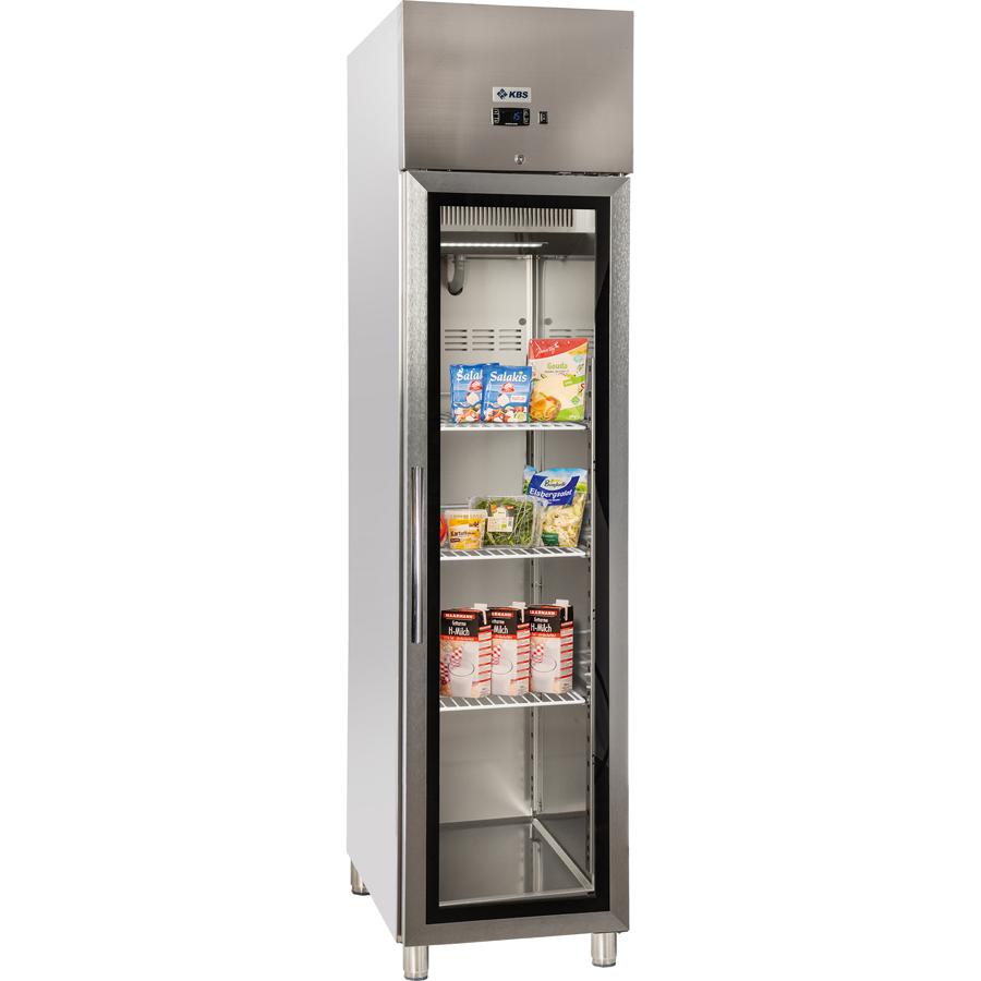 Artikelbild Edelstahl Gewerbekühlschrank mit Glastür KU 356 G 
