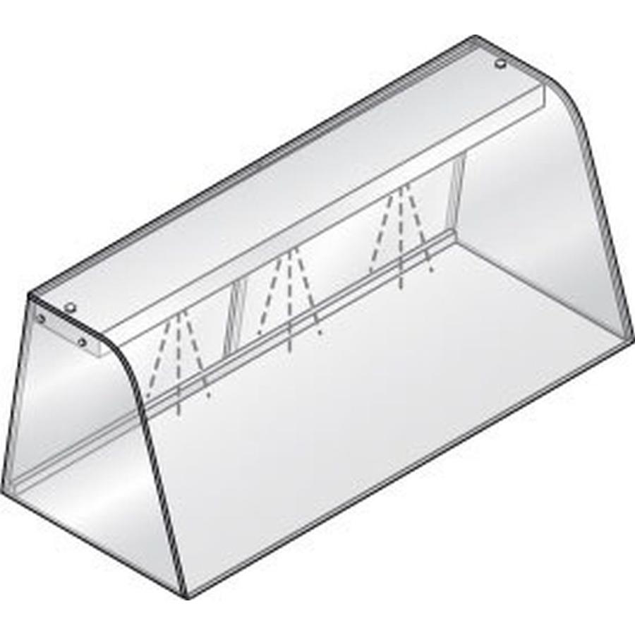 Hustenschutz mit Licht GN 2/1 für Einbauwanne und Einbauplatte