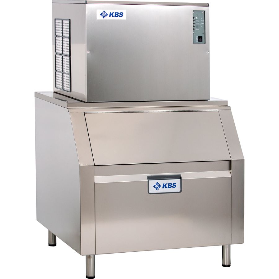 Vollwürfel-Eiswürfelbereiter KV 150 L inkl. Vorratsbehäter und Abdeckung