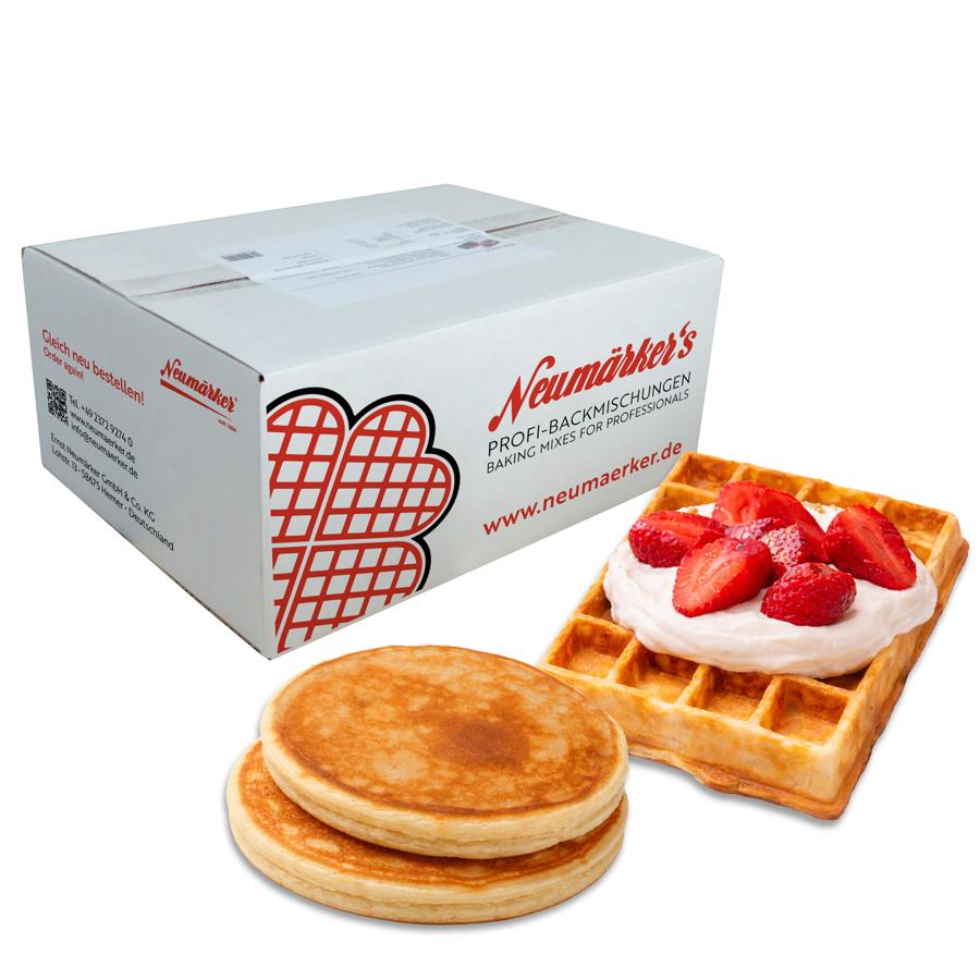 Artikelbild Neumärker Protein-Waffel & Pancake Ready-Mix - Gastro-Backmischung für Protein-Waffeln und Protein-Pancakes - Karton à 10 kg (10x 1 kg)