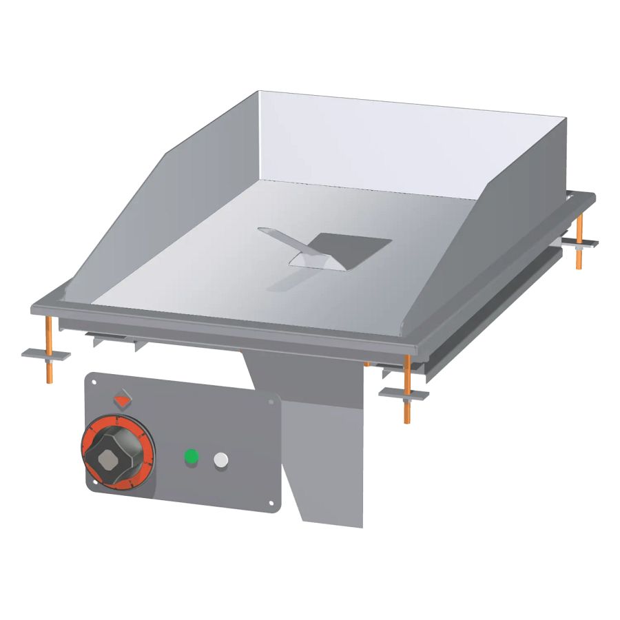 Drop-in Griddleplatte elektrisch, gerillt, chrom, 400x600, FTRD-64ETS