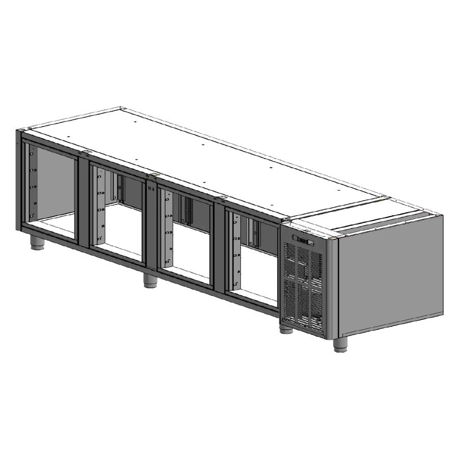 Kühltischgestell SCH 4D Edelstahl - SCH 4 AP