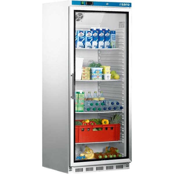 Lagerkühlschrank mit Glastür - weiß HK 600 GD