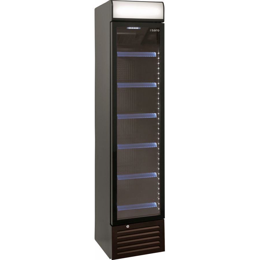 Artikelbild SARO Getränkekühlschrank mit Werbetafel - schmal, Modell DK 134 PRO