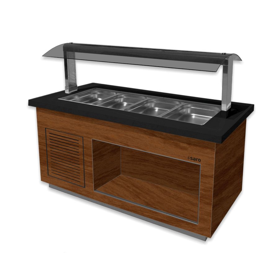 SARO Salatbar für 4x 1/1 GN, Modell PREMIUM LINE SB-K170 Walnuss
