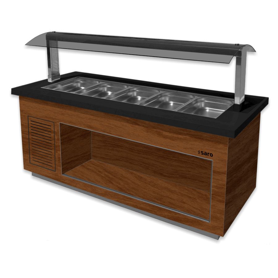 SARO Salatbar für 6x 1/1 GN, Modell PREMIUM LINE SB-K230 Walnuss