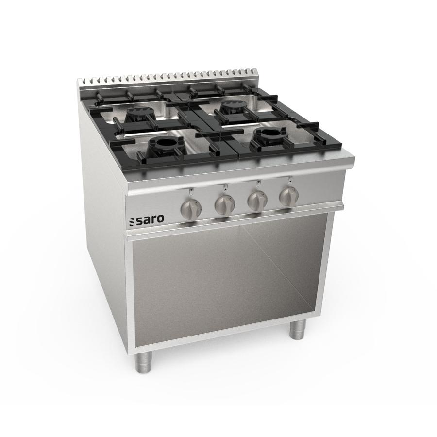 SARO Gasherd offener Unterbau 4 Brenner Modell LQ / CUG4BA