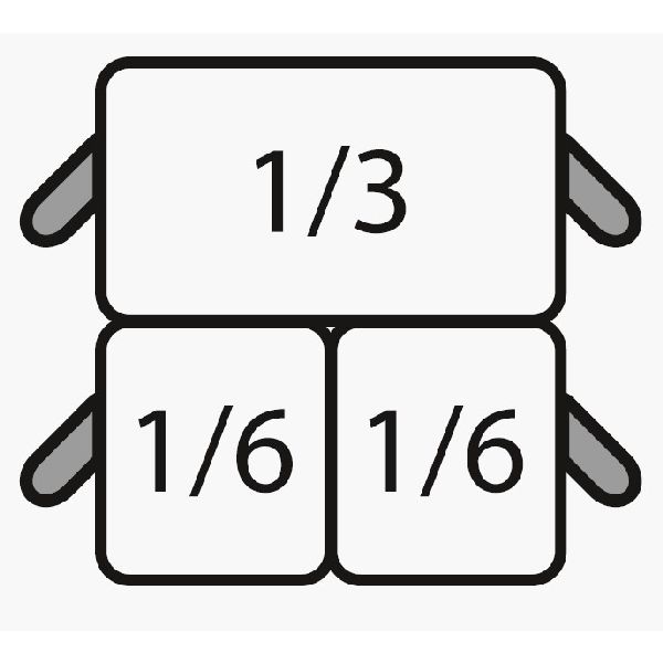 E7-CPCEXF Nudelkorb-Set: 2 x 1-6 GN + 1 x 1-3 GN