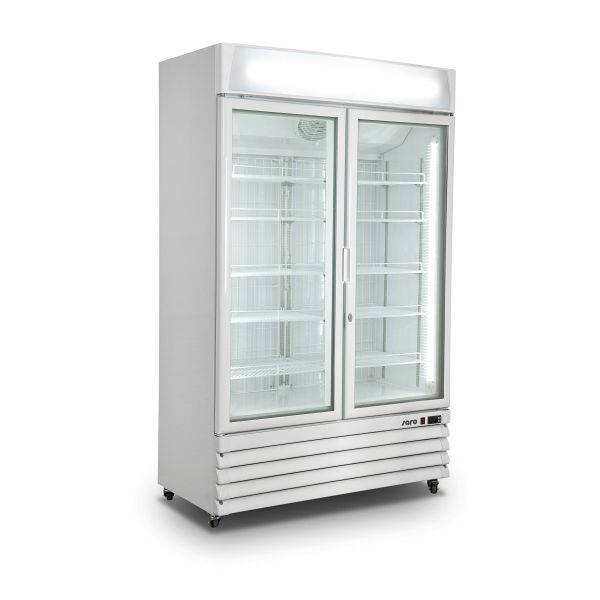 Flaschenkühlschrank mit 2 Glastüren, weiß, Modell G 885