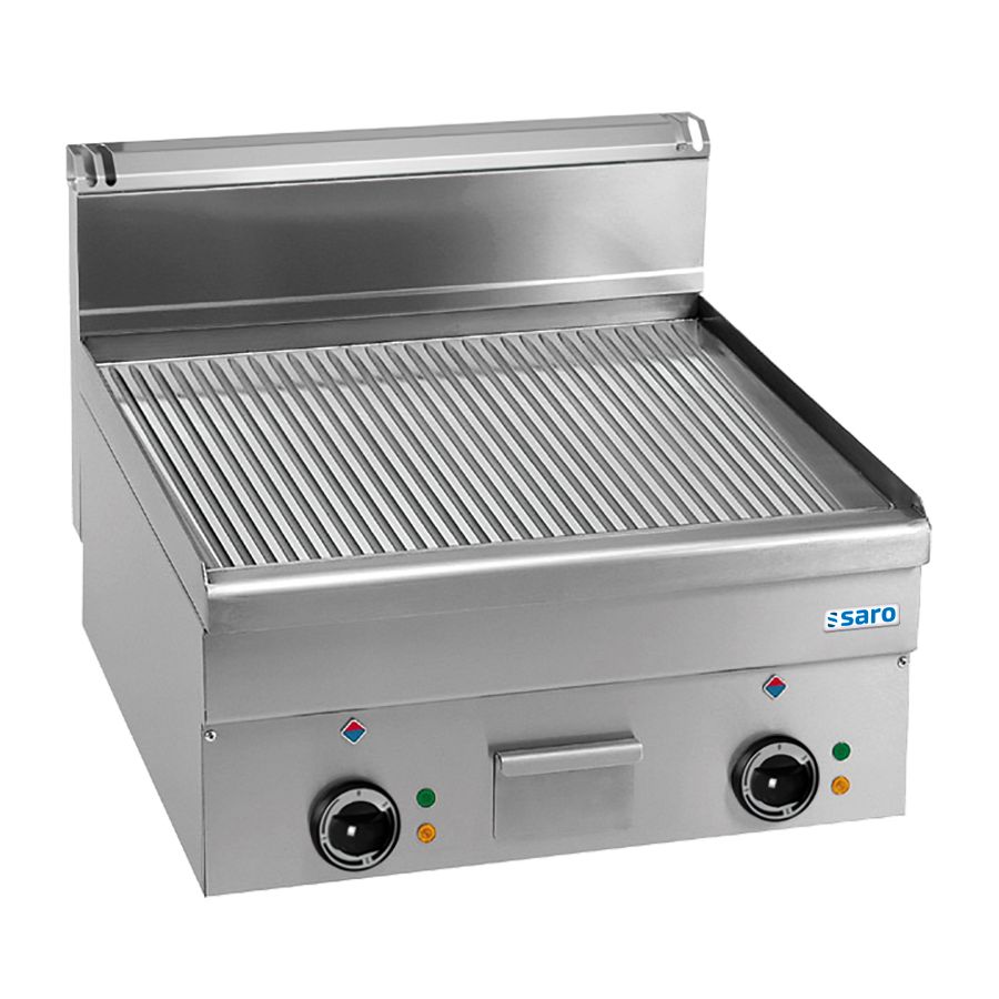 Elektrogrillplatte gerillt Auftisch 600x600 Modell EFT66R