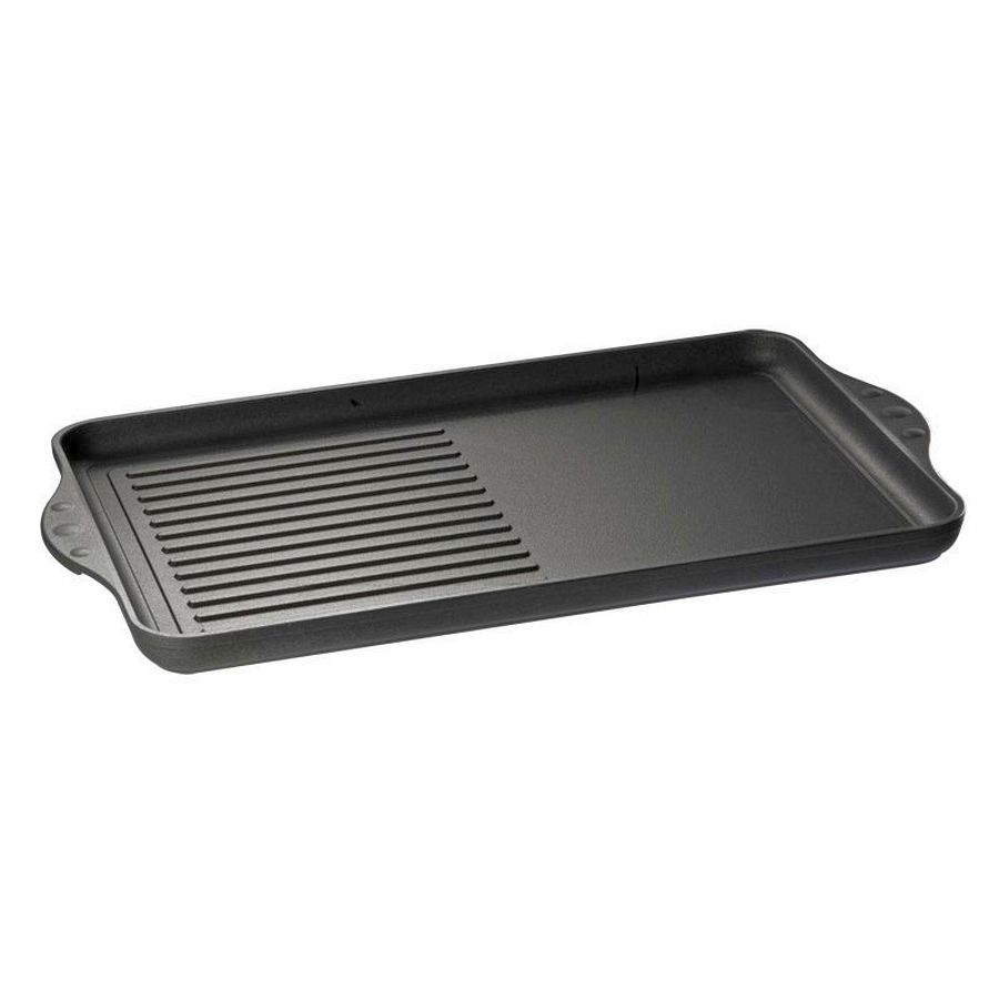 Eurolux Premium Grillplatte 43 x 28 x 2,5 cm, halb gerillt