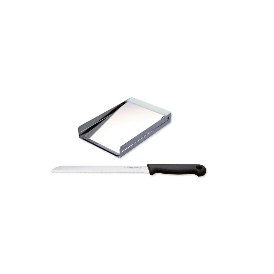 Artikelbild Brezel-Schneide-Set - Vorrichtung aus Edelstahl inkl. Messer