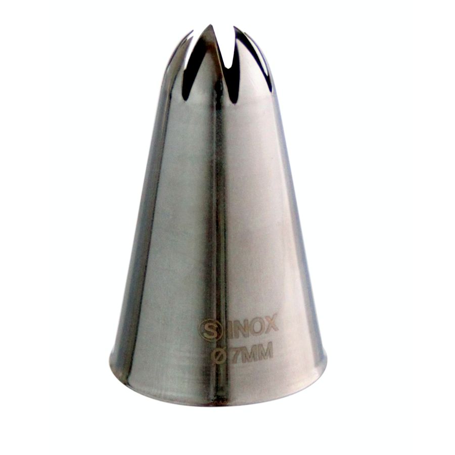 Artikelbild Sterntüllen - geschlossen, 7 mm - Edelstahl, aus einem Stück gezogen
