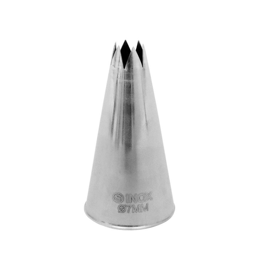 Artikelbild Sterntüllen, 7 mm - Edelstahl, aus einem Stück gezogen