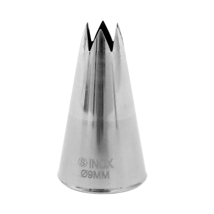 Artikelbild Sterntüllen, 9 mm - Edelstahl, aus einem Stück gezogen
