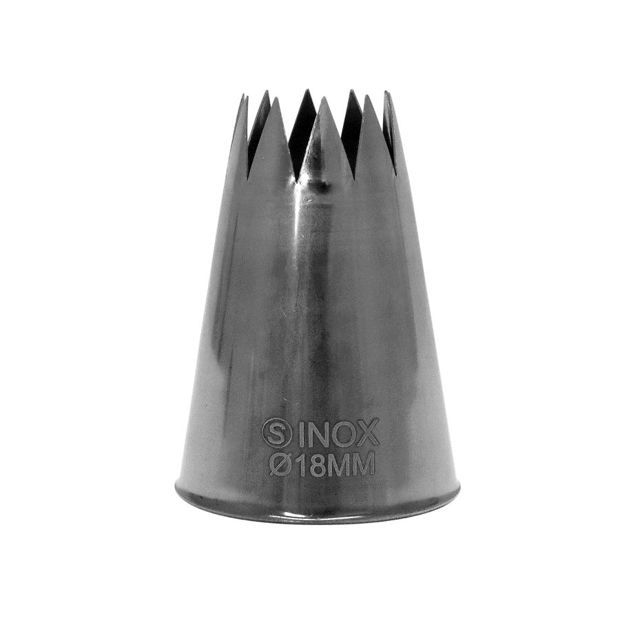 Artikelbild Sterntüllen, 18 mm - Edelstahl, aus einem Stück gezogen